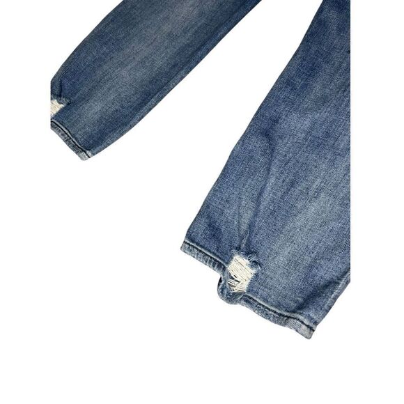 Pistola Women’s 33 Premium Denim Medium Wash Distressed High Rise Crop Jeans - Picture 6 of 6